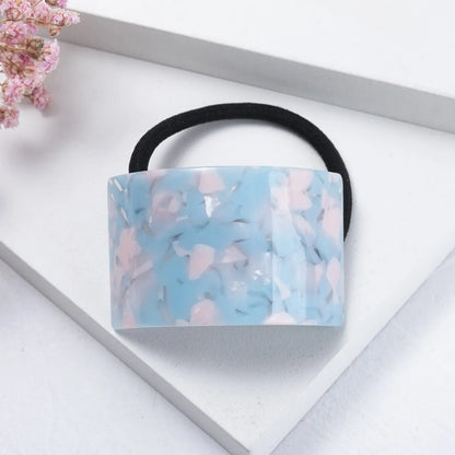 Fashion Marble Plastic Resin Stoving Varnish Hair Tie 1 Piece