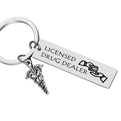 Fashion Medical Student Graduation Holiday Gift Stainless Steel Keychain