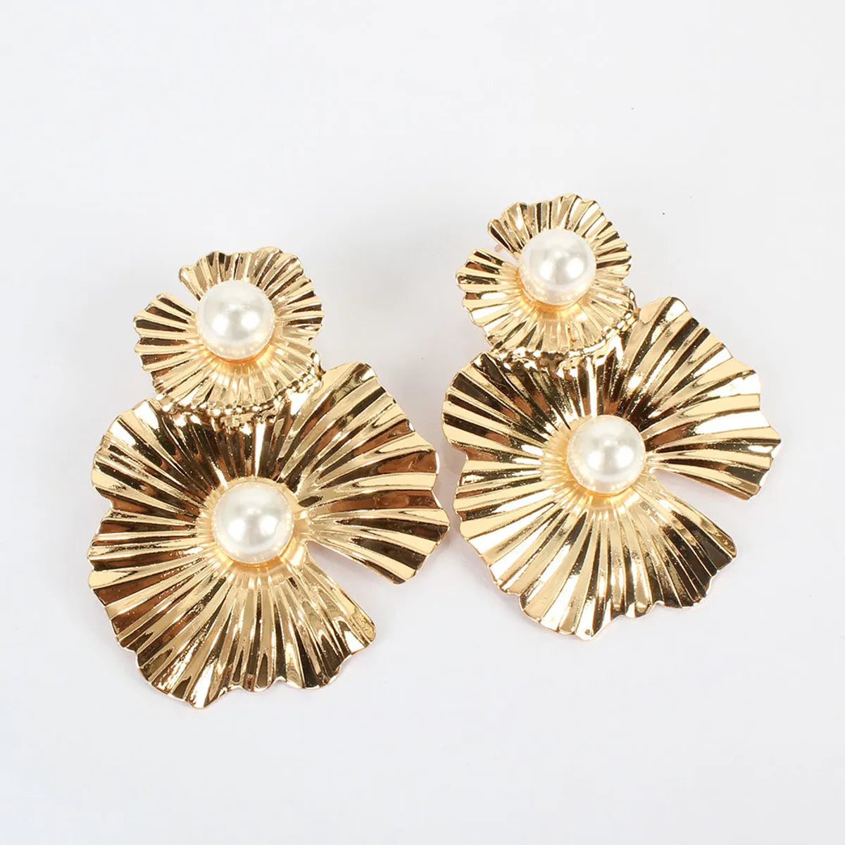 Fashion Metal Flower Earrings Simple Retro Irregular Flower Earrings Wholesale Gooddiy