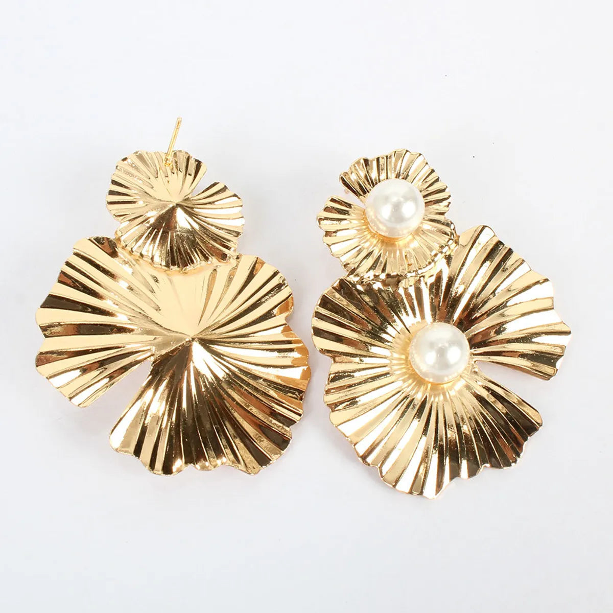 Fashion Metal Flower Earrings Simple Retro Irregular Flower Earrings Wholesale Gooddiy