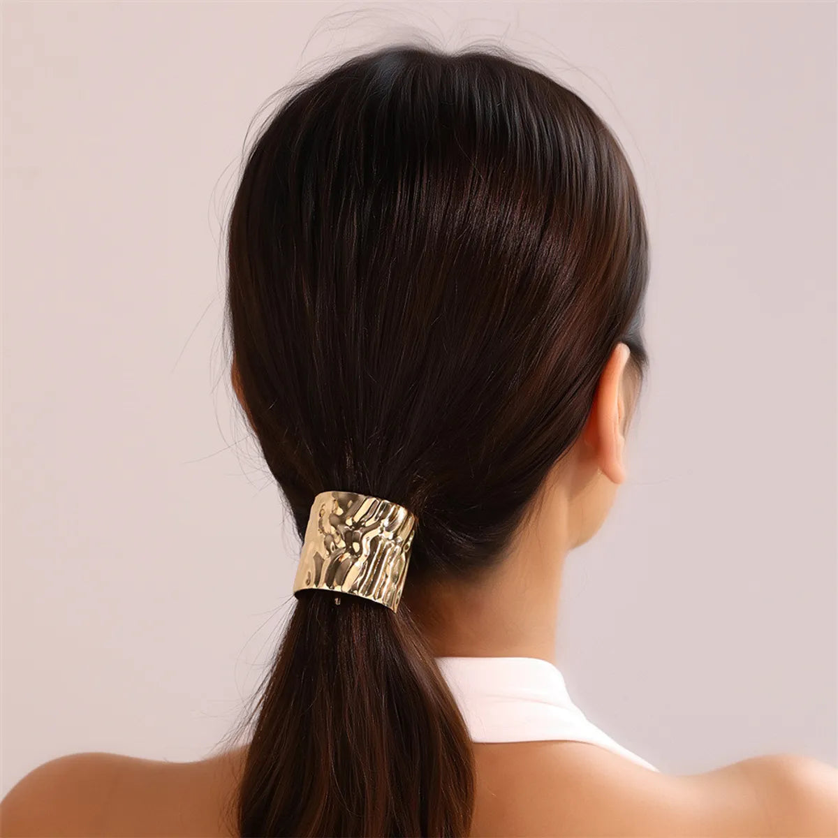 Fashion Metal Hair Hook Concave-Convex Texture Ponytail Hook  Gold Silver Cold Wind Factory Direct Wholesale