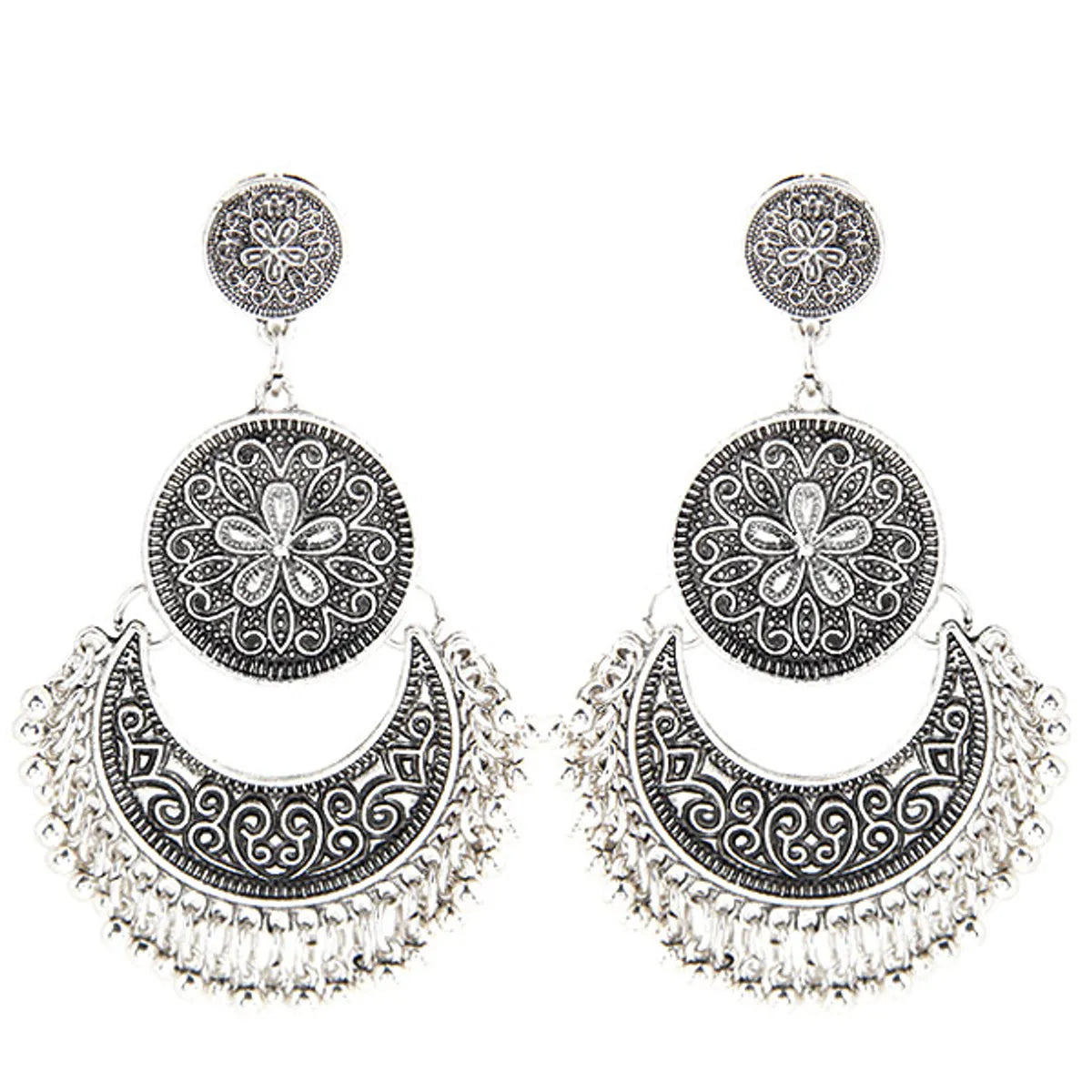 Fashion Metal Retro Exaggerated Water Drop Temperament Earrings