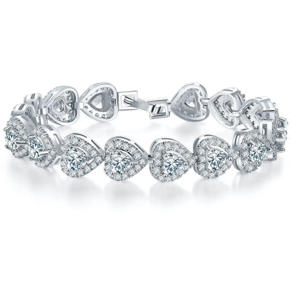 Fashion Micro-Inlaid Copper Platinum-Plated Zircon Bracelet