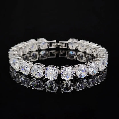 Fashion Micro-Inlaid Copper Platinum-Plated Zircon Bracelet