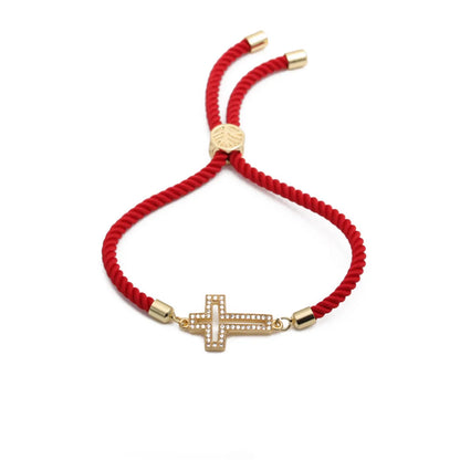 Fashion Micro-Inlaid Zircon Cross Bracelet