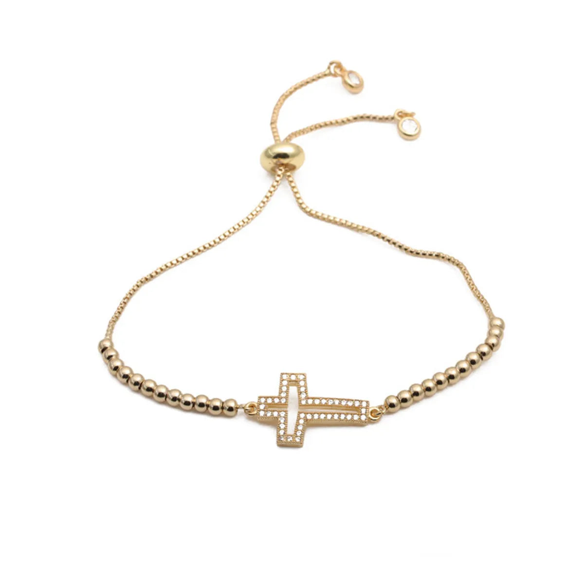 Fashion Micro-Inlaid Zircon Cross Bracelet