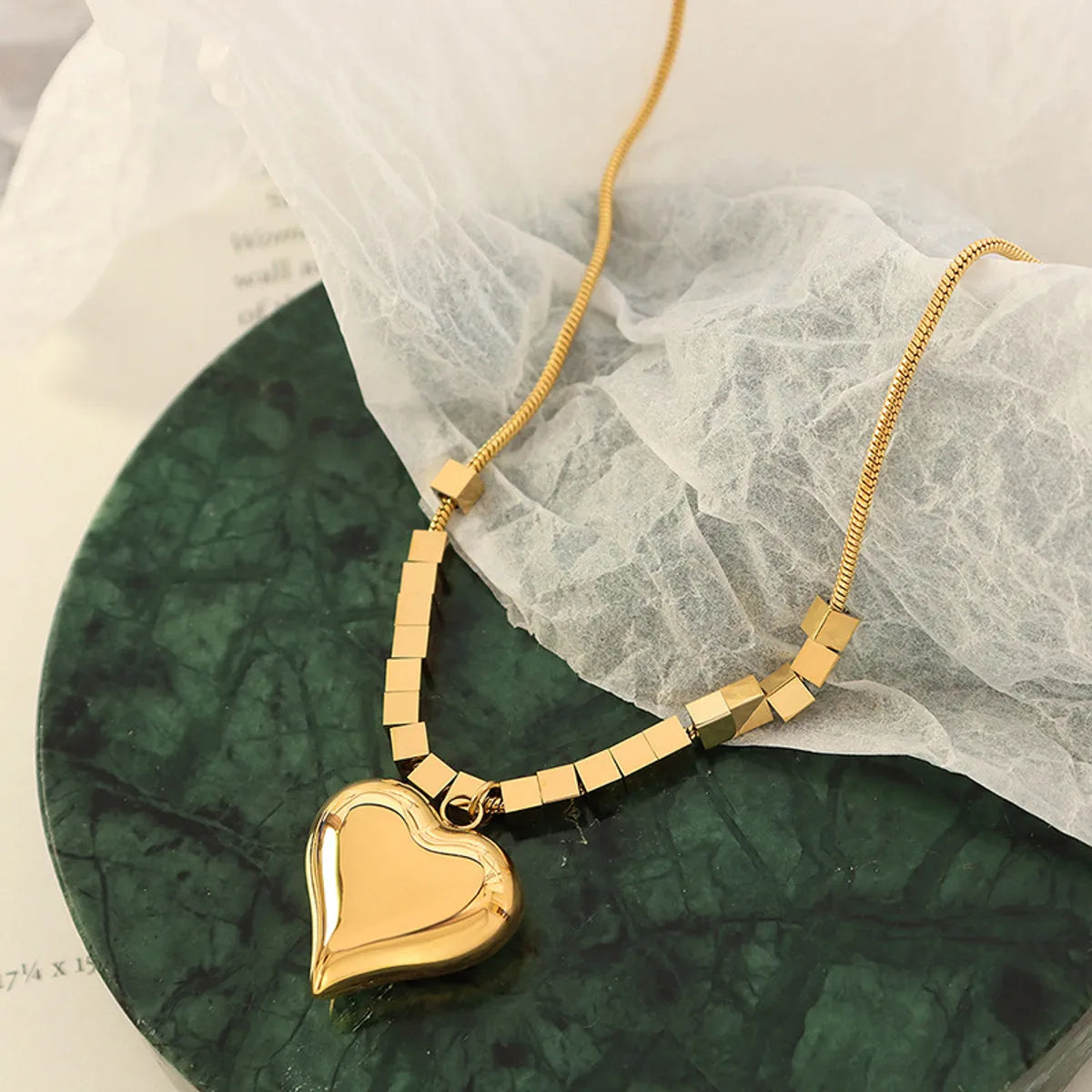 Wholesale Jewelry Geometric 304 Stainless Steel 18K Gold Plated Necklace