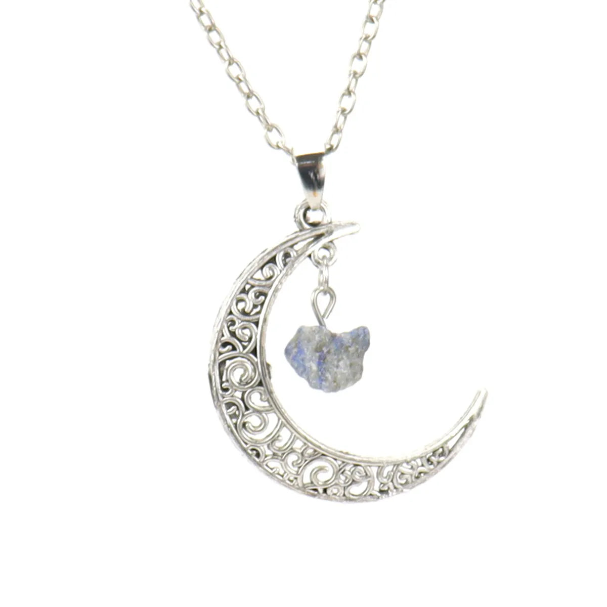 Fashion Moon Alloy Handmade Hollow Out Women'S Pendant Necklace 1 Piece