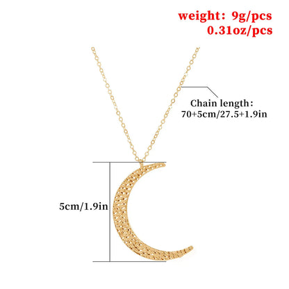 Fashion Moon Alloy Plating Women's Pendant Necklace