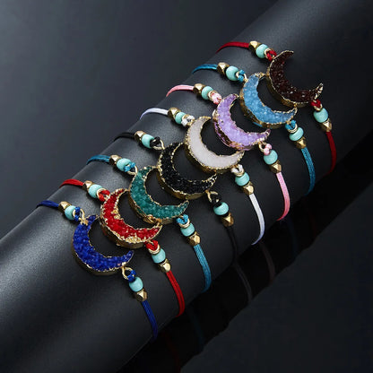 Fashion Moon Rope Resin Unisex Bracelets