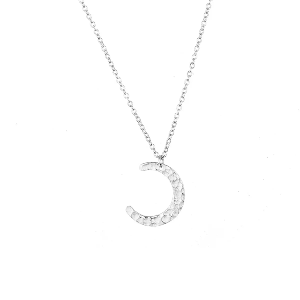 Fashion Moon Stainless Steel Plating Necklace