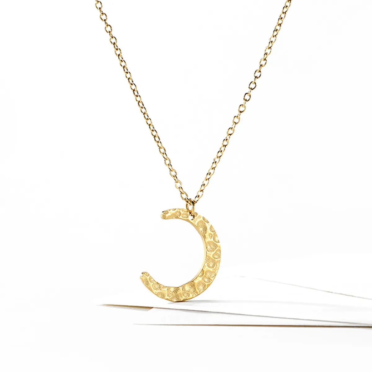 Fashion Moon Stainless Steel Plating Necklace