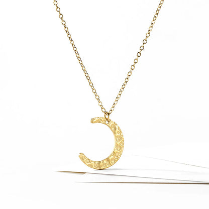 Fashion Moon Stainless Steel Plating Necklace