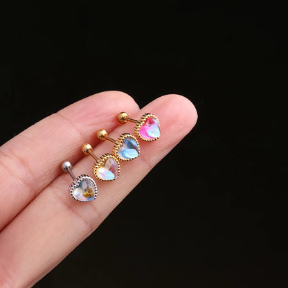 Ear Cartilage Rings & Studs Lady Geometric Copper Plating Artificial Gemstones