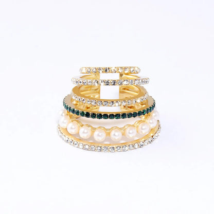 Fashion Multi-layer Retro Pearl Rhinestone Ear Clip