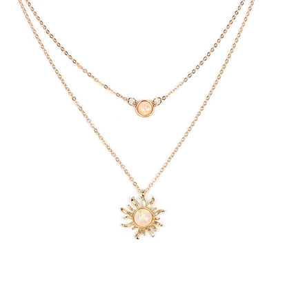 Fashion Multi-Layer Sunflower Women'S Necklace Wholesale