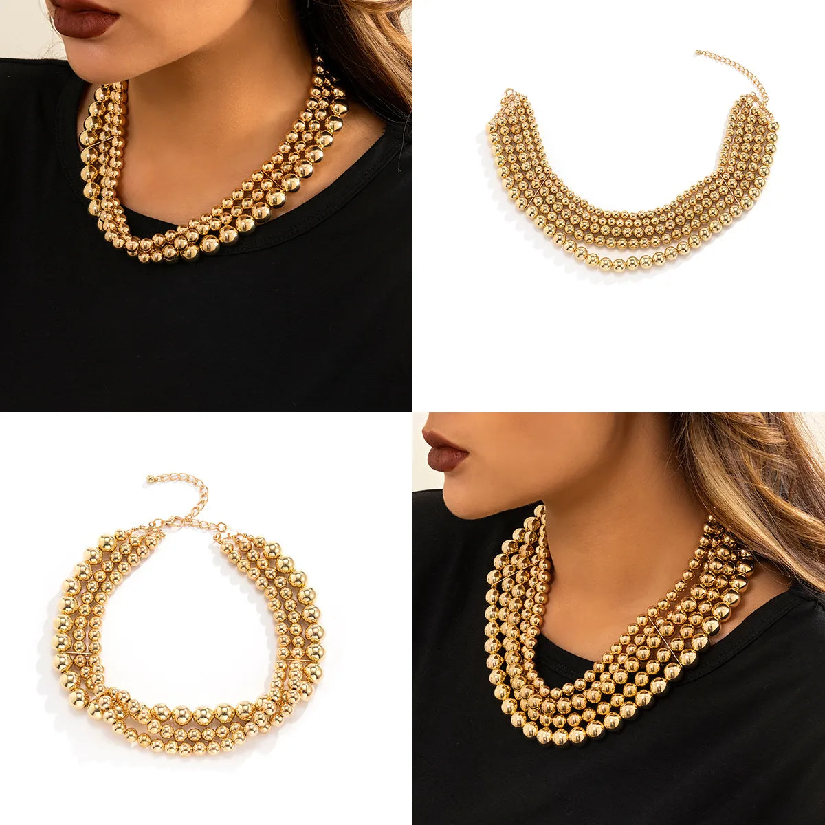 Elegant Classic Style Streetwear Geometric CCB Wholesale Necklace