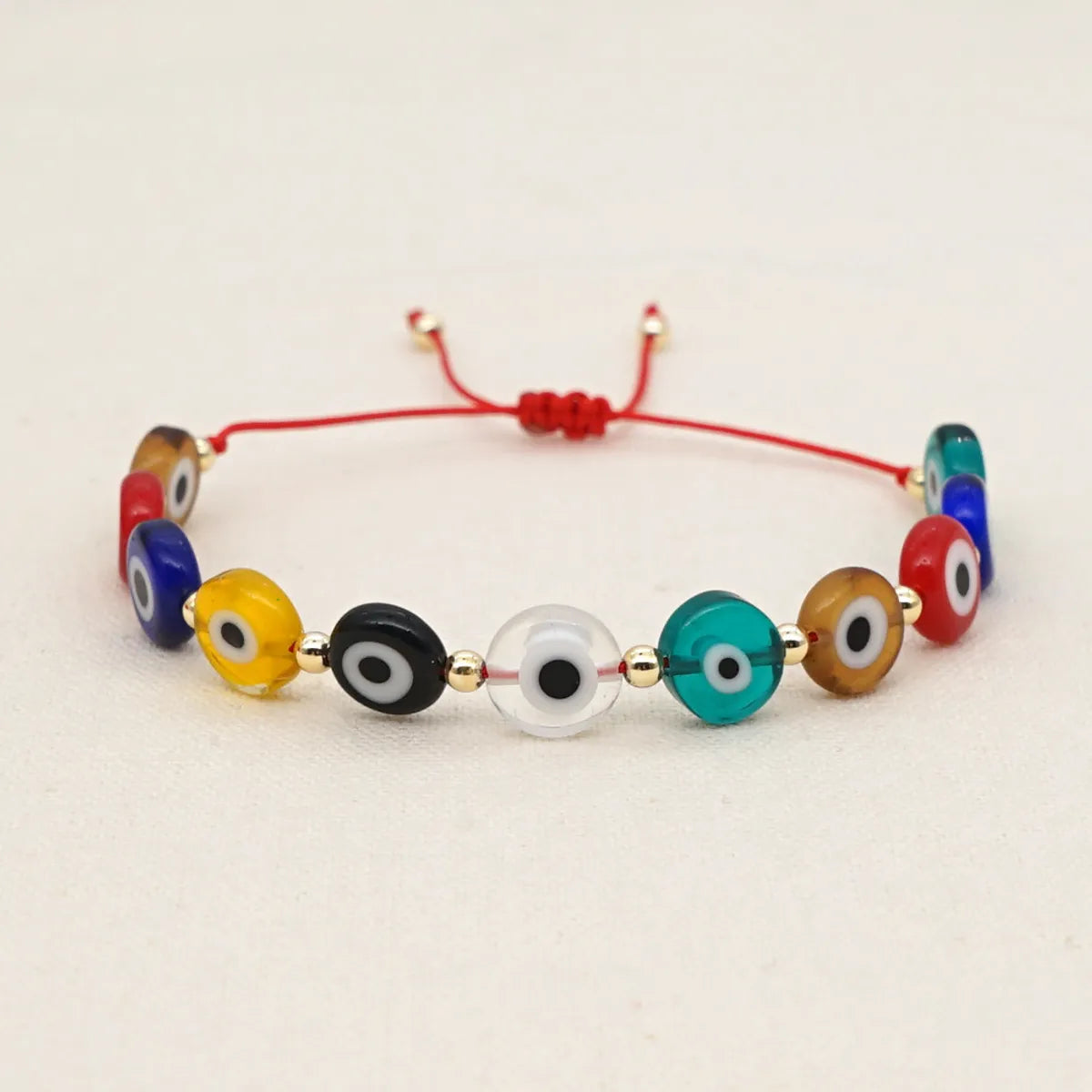 Fashion Multicolor Acrylic Gold Bead Bracelet