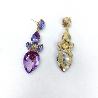 Fashion Multicolor Crystal Gem Fashion Temperament Earrings