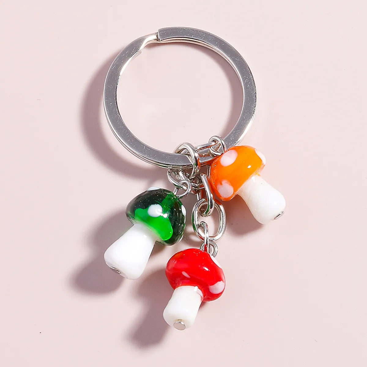 Fashion Multicolor Small Mushroom Keychain Cartoon Resin Pendant