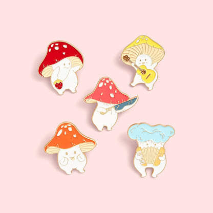 Fashion Mushroom Alloy Stoving Varnish Unisex Brooches