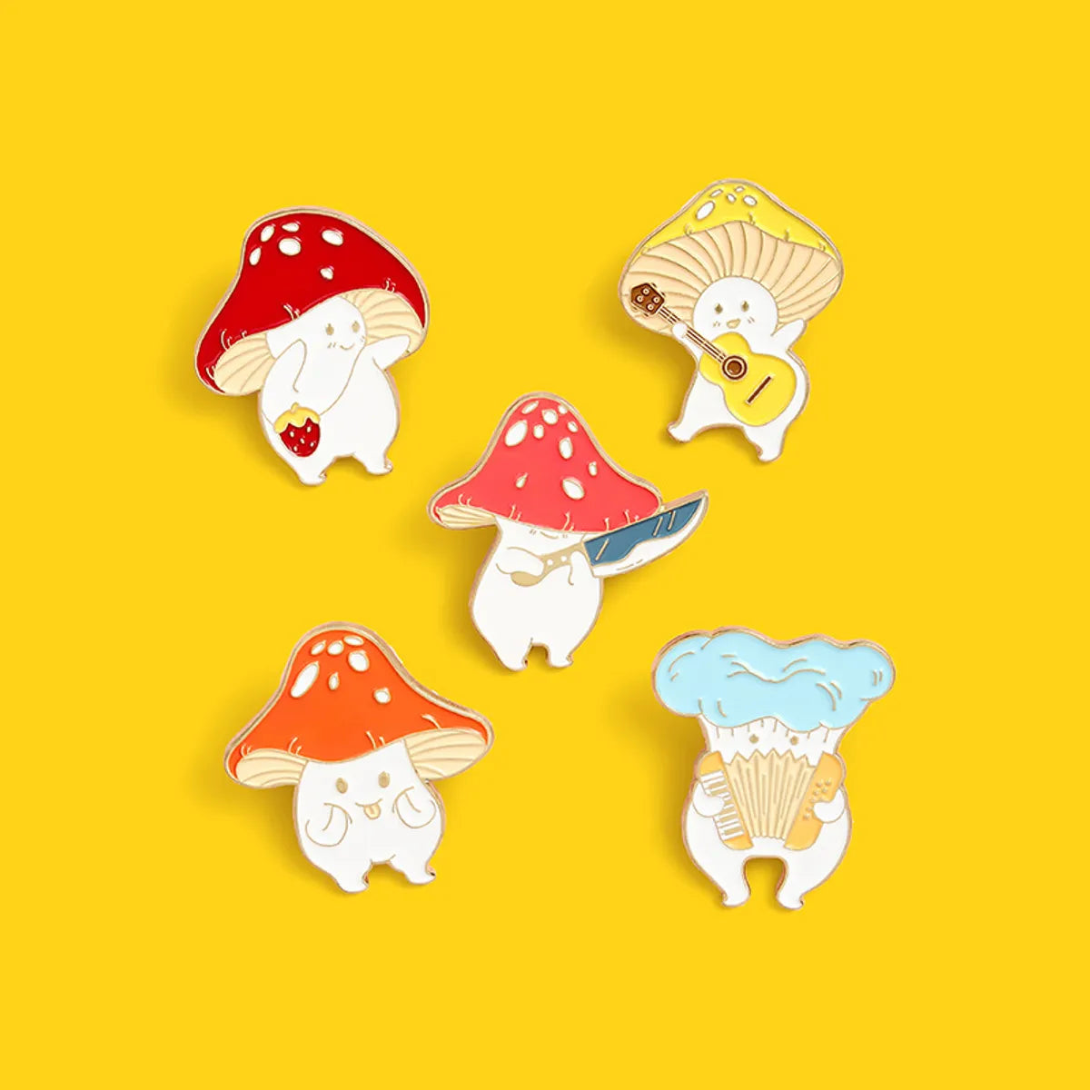 Fashion Mushroom Alloy Stoving Varnish Unisex Brooches