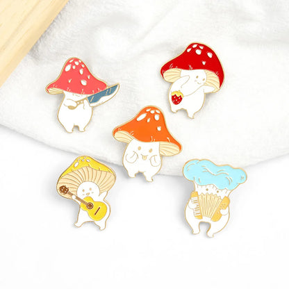 Fashion Mushroom Alloy Stoving Varnish Unisex Brooches