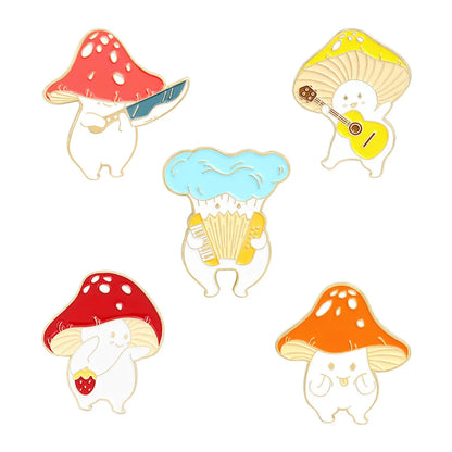 Fashion Mushroom Alloy Stoving Varnish Unisex Brooches