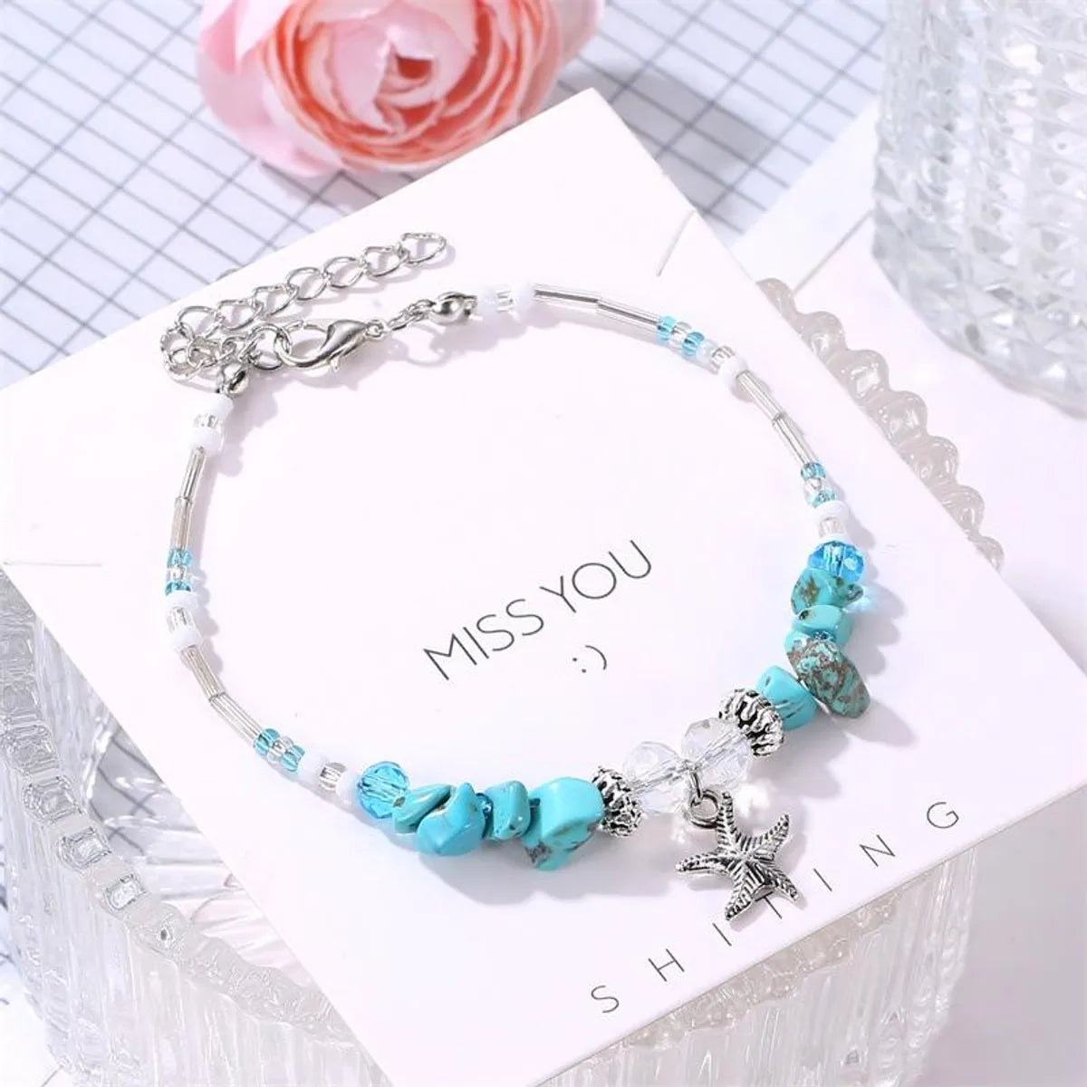 Fashion Conch Alloy Artificial Gemstones Women'S Bracelets