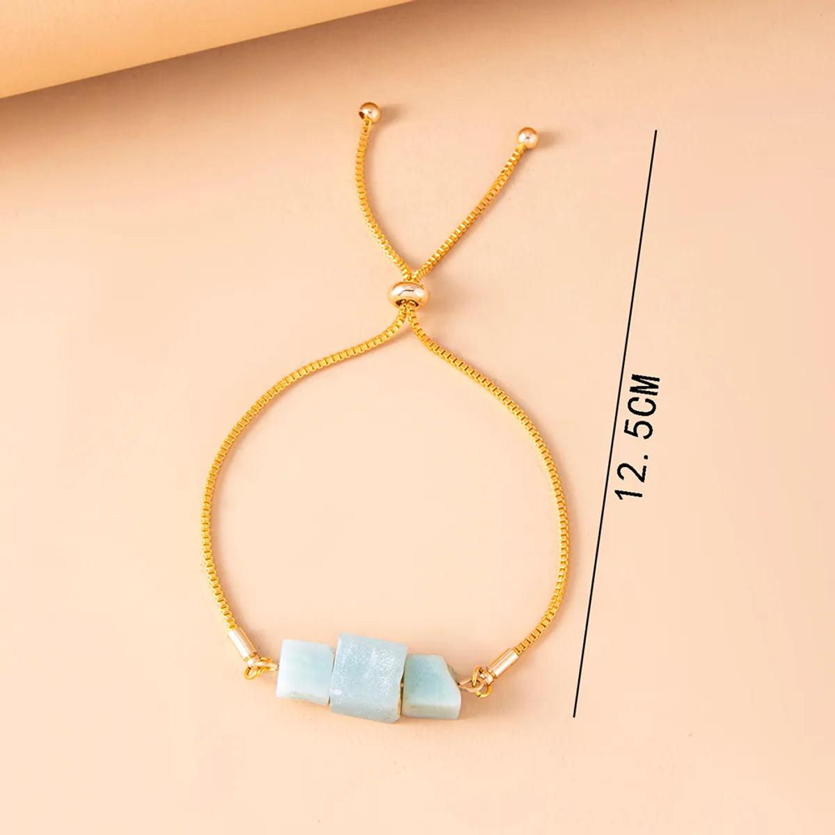 Fashion Natural Stone Inlay Gemstone Pulling Rope Bracelet Women