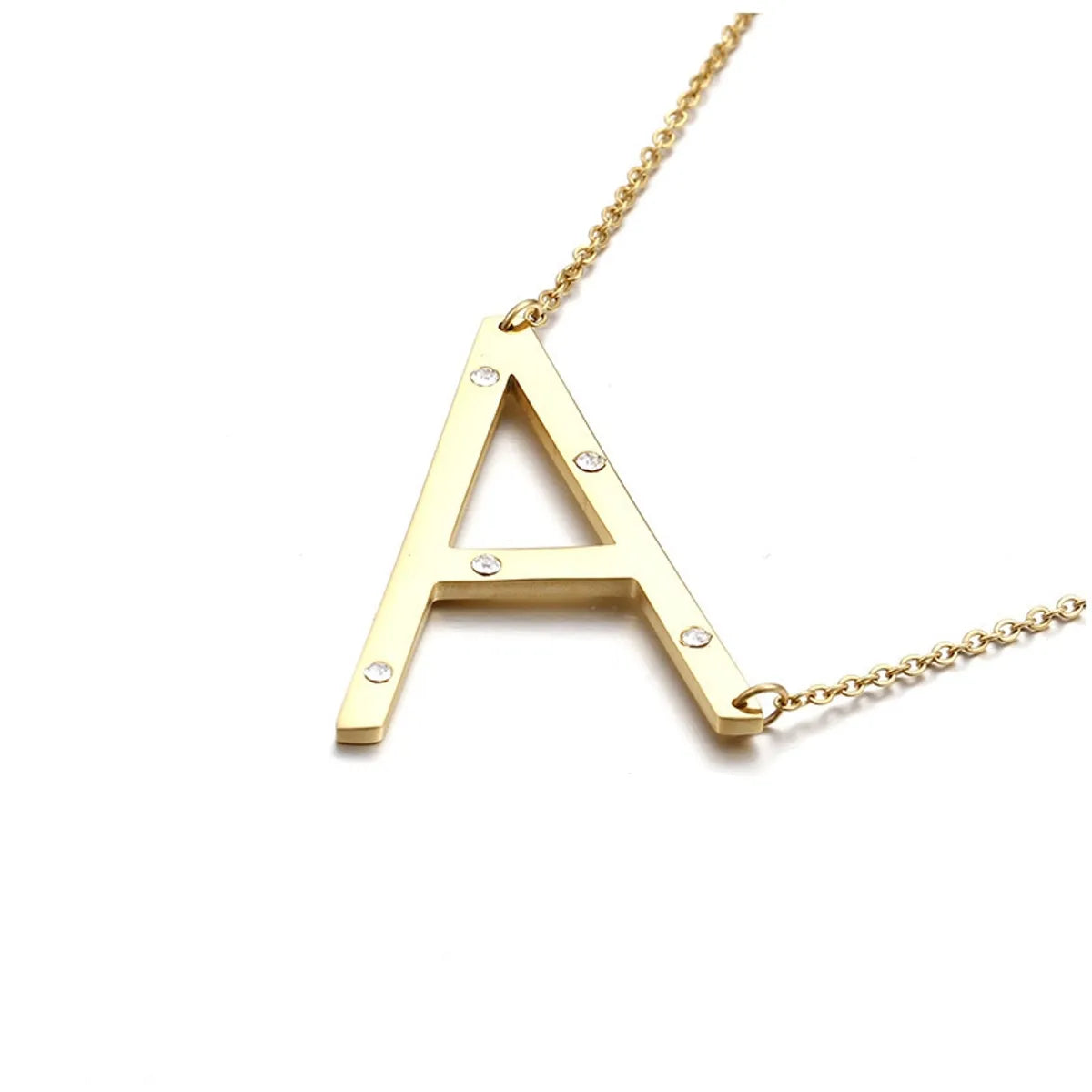 Kalen New Fashion Necklace 26 Beaded Letter-printing Gold Necklace European And American Popular Ornament  Sources