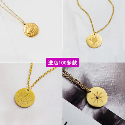 Simple Style Geometric Stainless Steel Plating Necklace