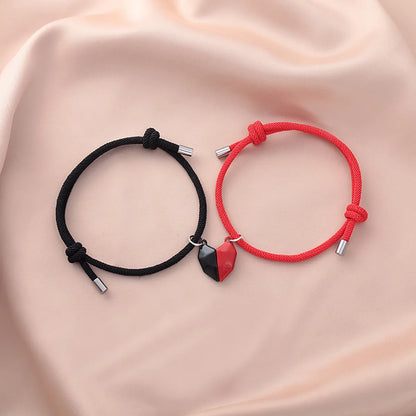 Fashion New Alloy Heart-Shape Magnet Couple Bracelets