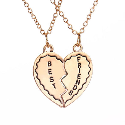 Fashion New Best Friends Birthday Gift Witness Friendship Chain Alloy Necklace Set