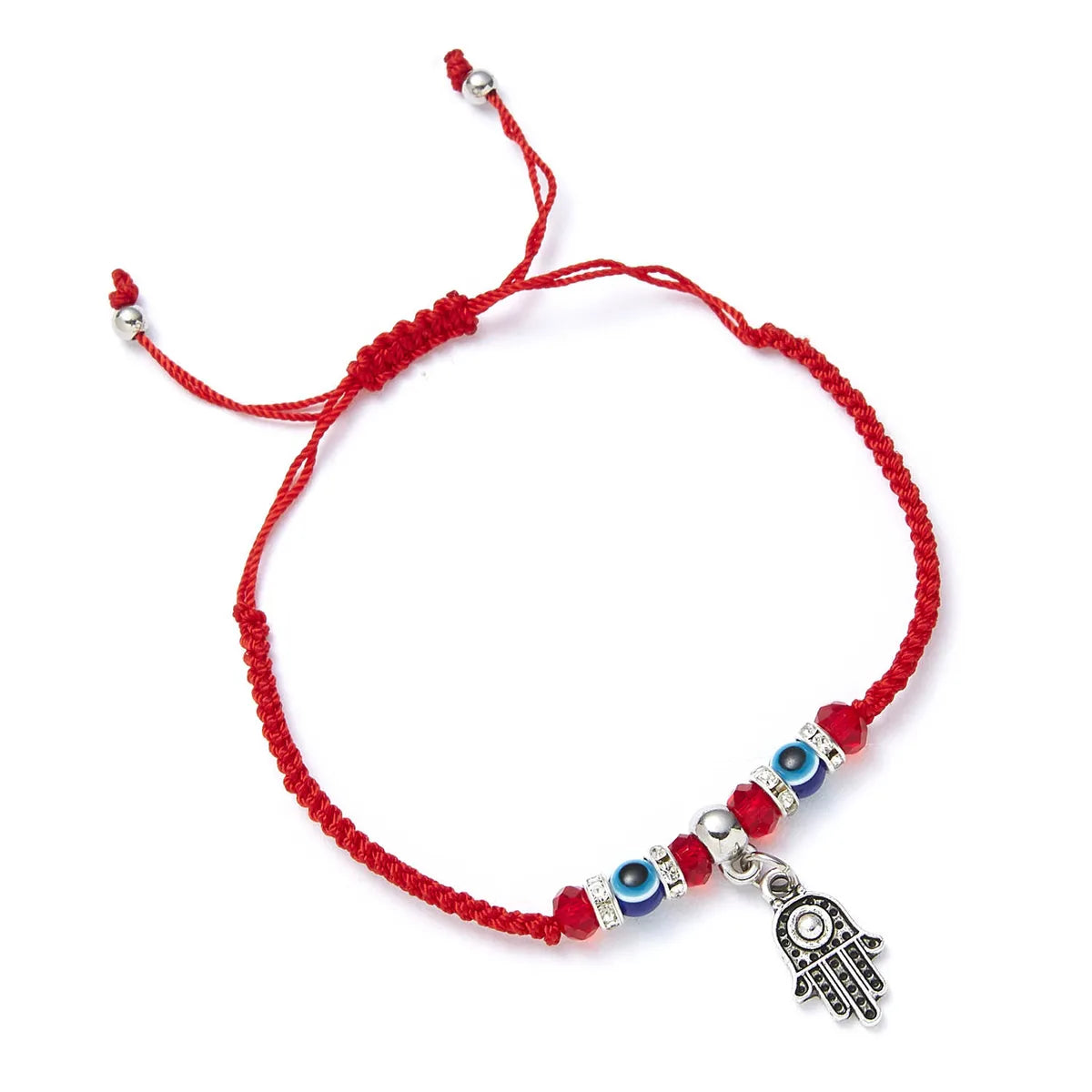 Fashion New Butterfly Turtle Owl Palm Blue Eye Evil Braided Adjustable Alloy Bracelet