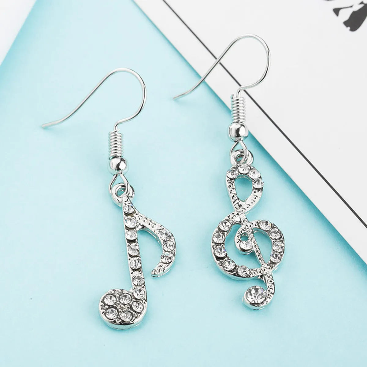 Fashion New  Diamond-shaped Musical Notes Temperament Asymmetric Earrings Ladies Personality Wild Music Symbol Earrings Wholesale Gooddiy