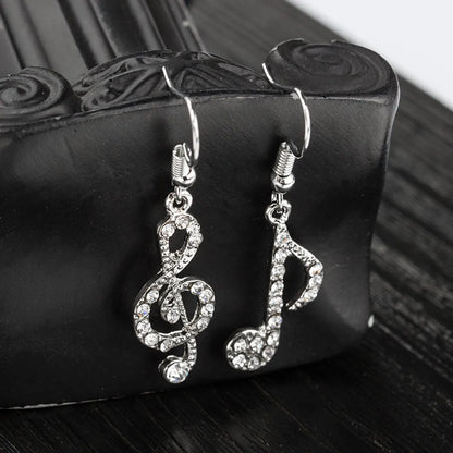 Fashion New  Diamond-shaped Musical Notes Temperament Asymmetric Earrings Ladies Personality Wild Music Symbol Earrings Wholesale Gooddiy