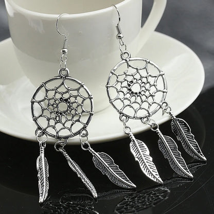 Fashion New Dream Catcher Feather Earrings For Women Wholesale