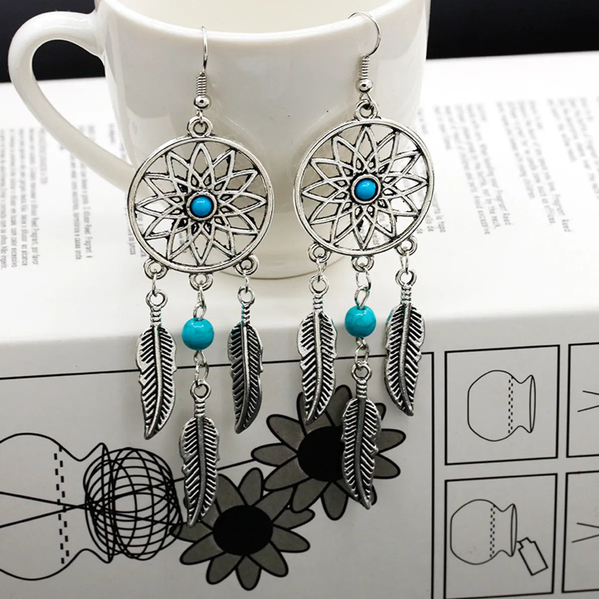 Fashion New Dream Catcher Feather Earrings For Women Wholesale