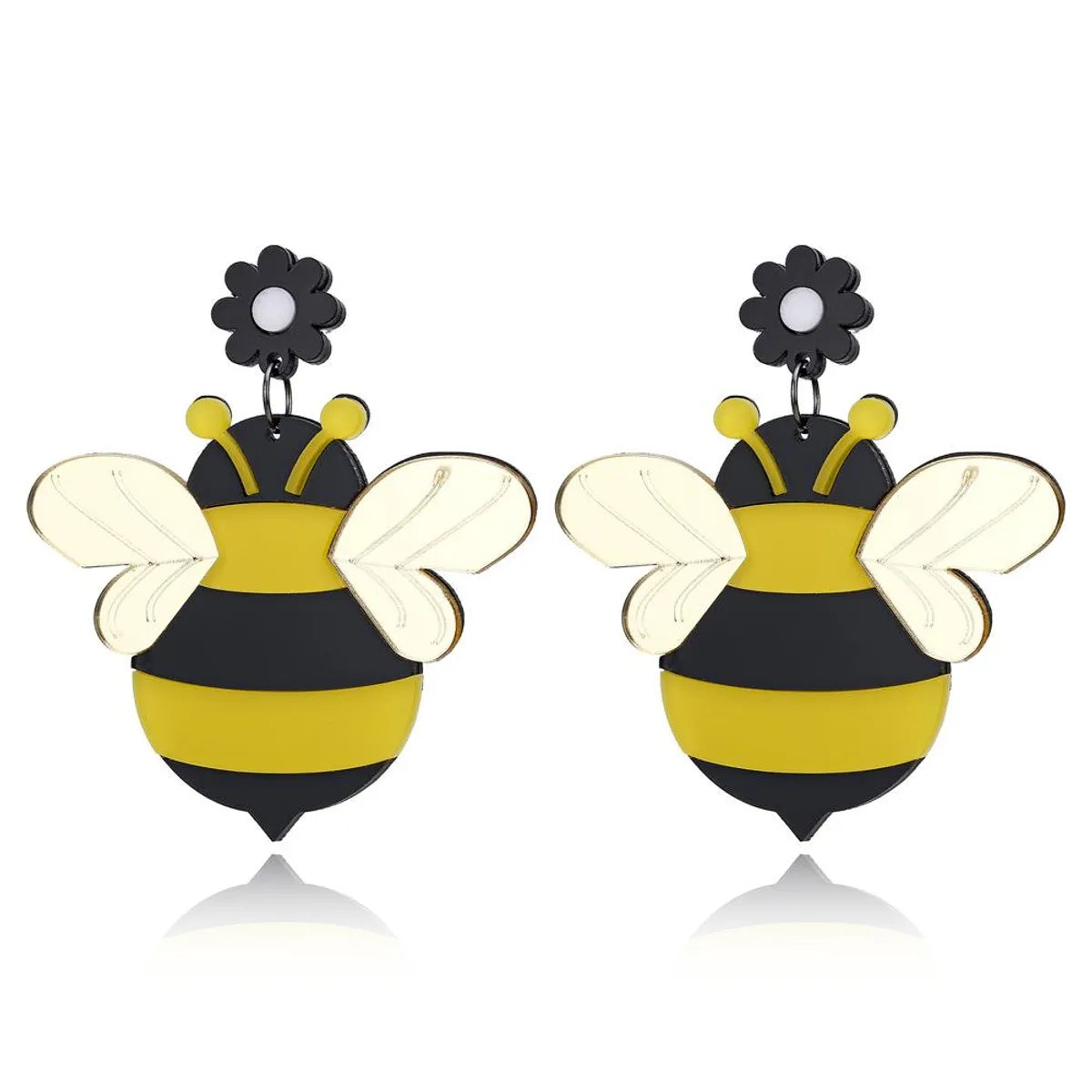 Fashion New High-Grade Acrylic Bee Earrings Cartoon Cute Earrings Female