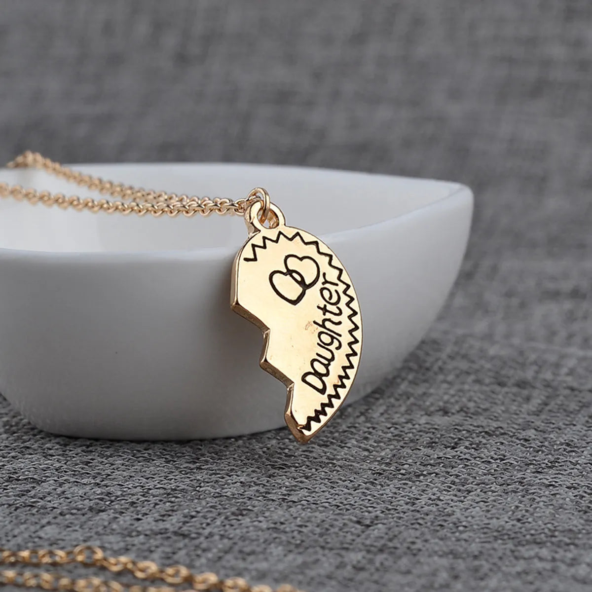 Fashion New Love-shaped Stitching Letters English Letter Alloy Necklace