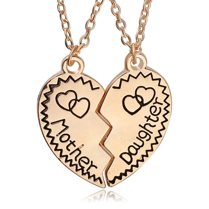 Fashion New Love-shaped Stitching Letters English Letter Alloy Necklace