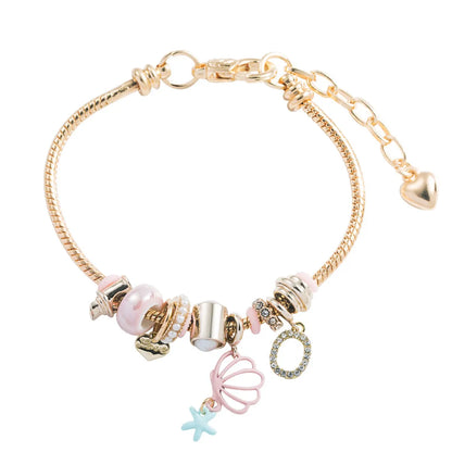 Fashion New Shell Pendant Multi-element Alloy Bracelet