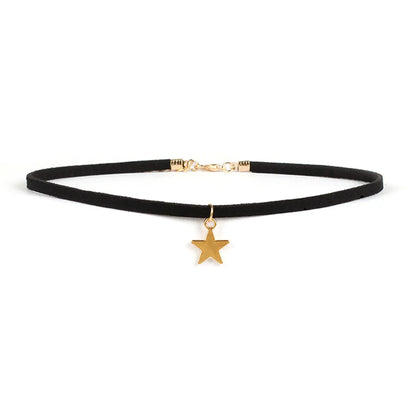 Fashion New Sun Moon Star Multi-layer Choker Collar Minimalist Necklace Set For Women