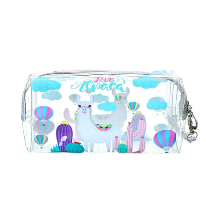 Fashion New Transparent Cosmetic Cartoon Printing Pillow Bag