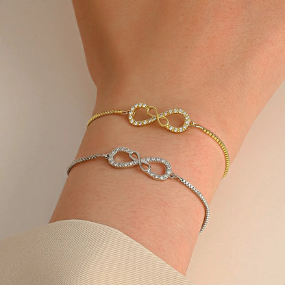 Fashion Number Alloy Rhinestone Bracelets