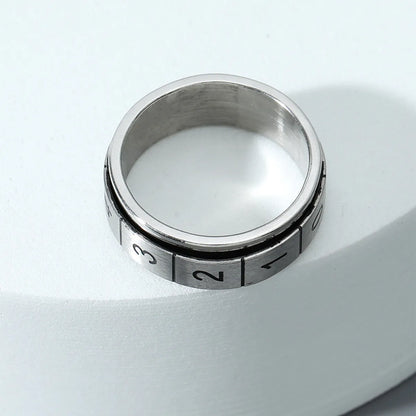 Fashion Number Stainless Steel Rings Polishing Stainless Steel Rings 1 Piece