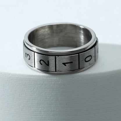 Fashion Number Stainless Steel Rings Polishing Stainless Steel Rings 1 Piece