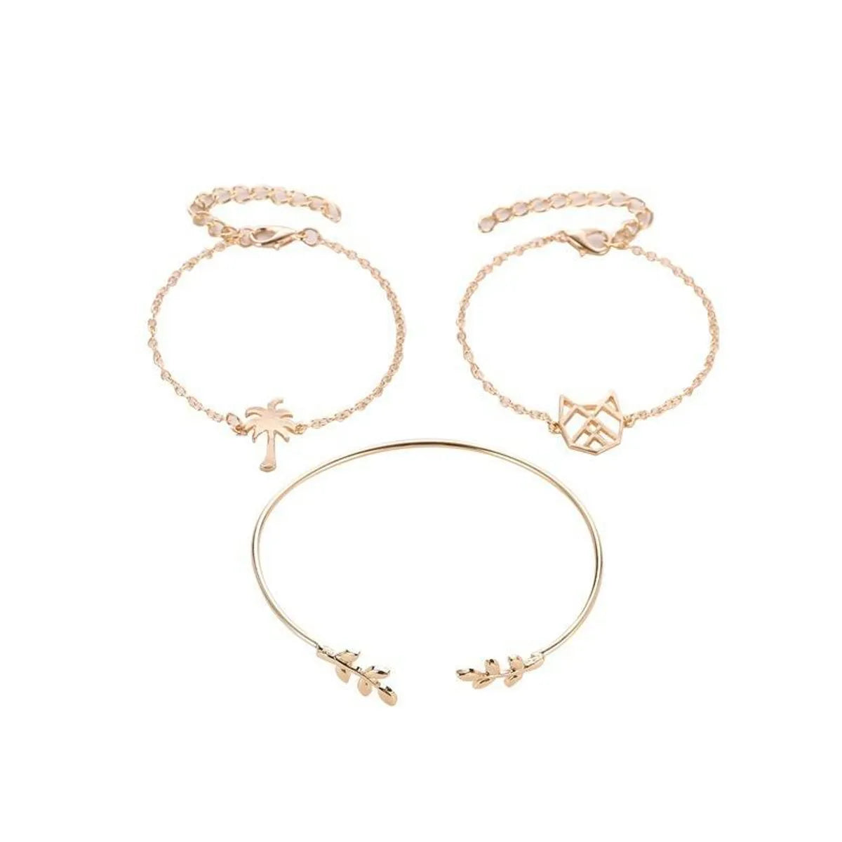 Fashion Openwork Kitten Bracelet Coconut Bracelet Three-piece Set Nhcu146567