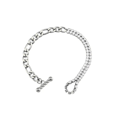 Fashion Ornament Wholesale Stitching Figaro Stainless Steel Necklace Bracelet Set